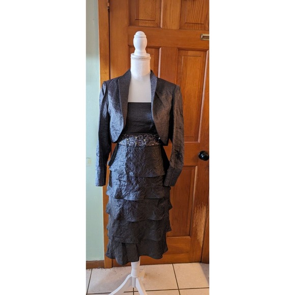 David's Bridal Size 8 Gray Two-piece Dress - Picture 1 of 7